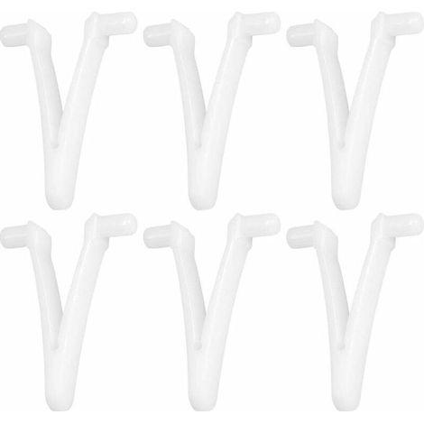 6pcs Piscine d'approvisionnement Papillon v Clip pour Piscine Spa Brosse Feuille rateau Feuille Skimmer tête d'aspirateur pour Nettoyage de Piscine (1/5)
