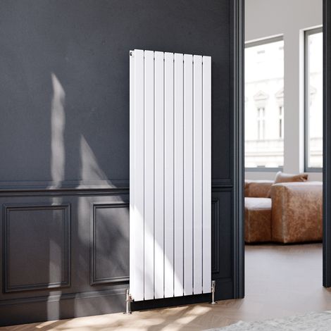 ELEGANT 1600 x 608 mm Vertical Column Designer Radiator White Double Flat Panel Central Heating Radiators (1/5)