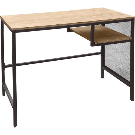 Bureau Style industriel Dock - L 90 cm x P 45 x H 75 cm - Bois et Métal - Livraison gratuite (1/5)
