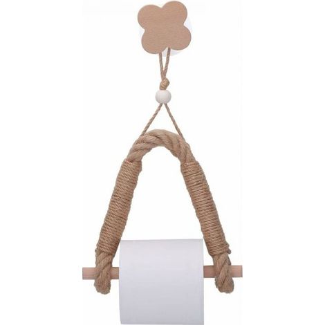(Lucky Clover) Toilet Paper Holder, Toilet Paper Roll Holder, Toilet Paper Holder, Bathroom Paper Holder, Rope Toilet Roll Holder, Strong and Sturdy (1/5)