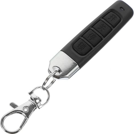 OSALADI Télécommande 433mhz 4 Boutons en Plastique Noir Porte-clés, Fonction Transmission et Apprentissage Automatique pour Porte de Garage (1/5)