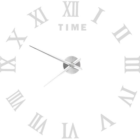 Kreative Wanduhr mit römischen Ziffern, DIY-Wanduhr, Acryl-Spiegel-Wanduhr, Silber (1/5)