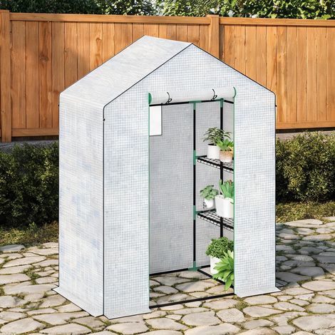 Serre de jardin en acier plastique 143 x 74 x 190 cm (1/5)