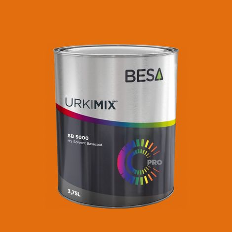 Pot de peinture Polyuréthane / bi composant Orange Foncé RAL 2011  Mat - 500 gr