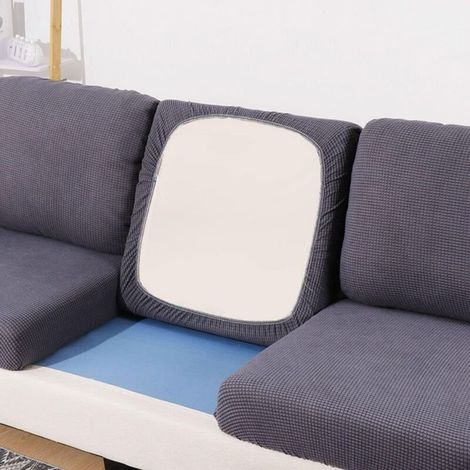 Bardusch-Housse de Coussin de siège de canapé élastique Extensible Plusieurs Couleurs Convient à Tous Les canapés-gris (1/4)