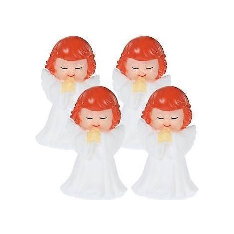 Lot de 4 statues d'anges en prière, petites figurines d'anges, décoration intérieure, ornements de bureau (Ange fille) (1/4)