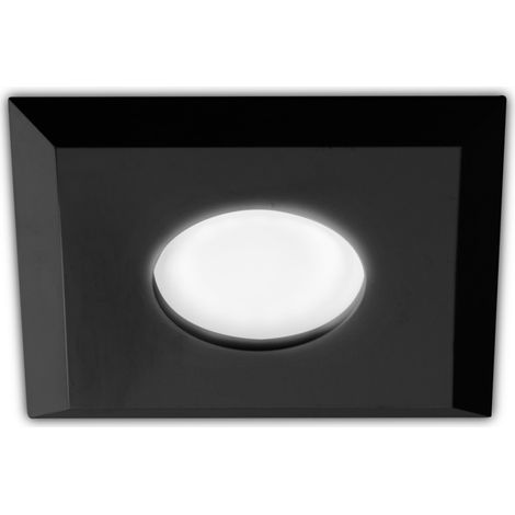 Faretto incasso nero gea led gfa1191 gu10 led ip20 alluminio lampada soffitto quadrato