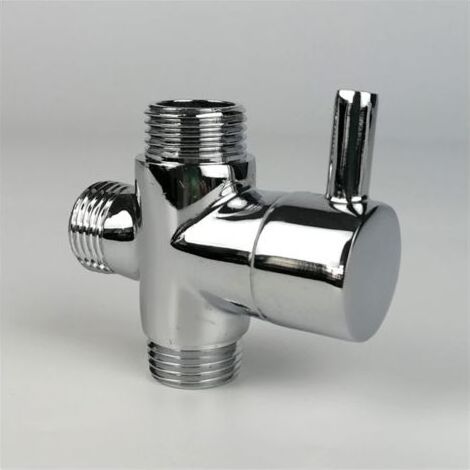 FENOPLASTICAUlisem Vanne de dérivation, mâle G1/2 Robinet en laiton T adaptateur Chrome salle de bain do (1/5)