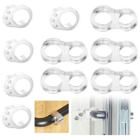 (Transparent)Cale porte - Silicone - Transparent - 10 pièces - Protection murale - Amortissement du bruit (1/4)
