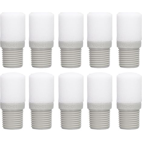Lot de 10 silencieux d'échappement pneumatiques G1/8" pour carter de vilebrequin, composant auxiliaire pour électrovanne de cylindre