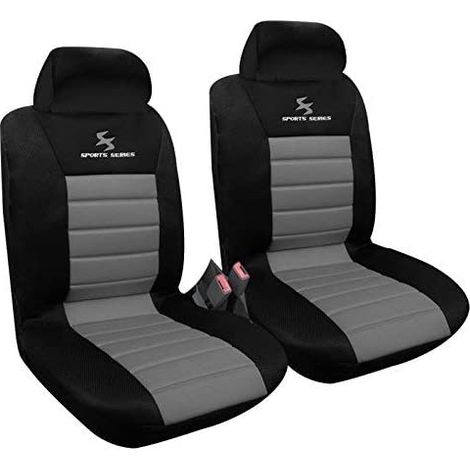 Woltu – Housse de siège de voiture universelle 2 pièces en polyester – Résistante à l'usure et à la saleté – Installation facile – AS72552