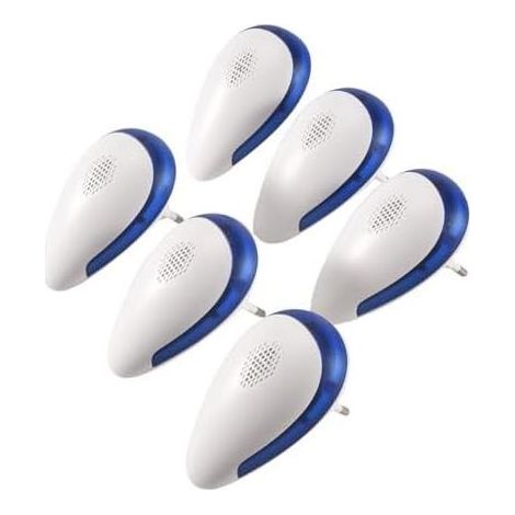 Ultrasonic Repeller 6 Packs, 2023 Le Plus RéCent RéPulsif éLectronique Antiparasitaire IntéRieur Plug en Repellent Prise UE - (1/5)