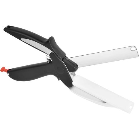 Forbice Tagliaverdure da Cucina Coltello Tagliere 2 in 1 Professionale Multiuso