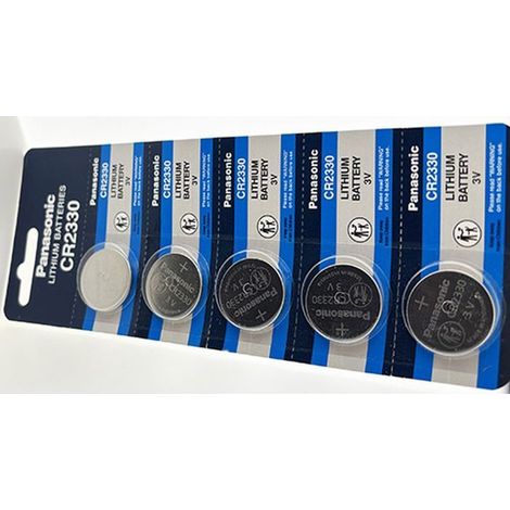 Pack de 5 piles Panasonic compatibles format CR2330
