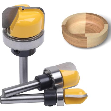 Schüssel- und Platten-Gravierfräser, 3 1/4-Zoll-Schaft, Schüssel- und Platten-Vorrichtungsfräser-Set mit Kugellagern, entwickelt für die Holzbearbeitung (1/5)