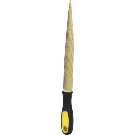 Lime à bois conique dorée, outil de sculpture pour le bricolage, la menuiserie et le travail du bois. Lime dorée 25 cm (10 pouces). (1/5)