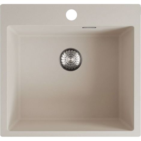 CARESSI Einbaubecken CAQPP50KR10BI-EB Granit Color Line Bisque (1/2)