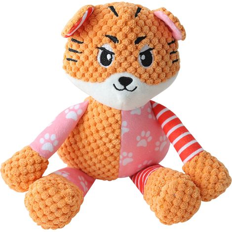 Jouet En Peluche Chien - Avec Son Sifflement Et Papier Froissé - Pour Chiots Et Chiens Petits - En Velours Ananas Et Coton - 1 Pièce (1/5)