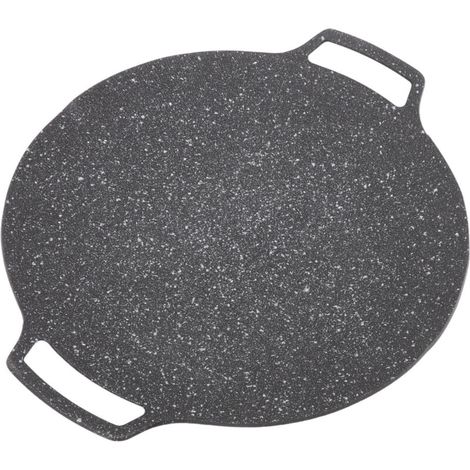 Grille de Barbecue Ronde Coréenne, Plaques de Cuisson, Ustensiles de Cuisine, Poêle à Griller pour Cuisinière, Poêle à Frire Circulaire, Plaque de Barbecue Coréenne, Ustensiles de (Type de gaz 30cm) (1/5)