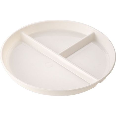 Wiederverwendbarer Portionsteller – 3 Fächer – Aus lebensmittelechtem Polypropylen – Rutschfest – Für die Zubereitung von Mahlzeiten und die Portionskontrolle – 1 Stück (1/5)