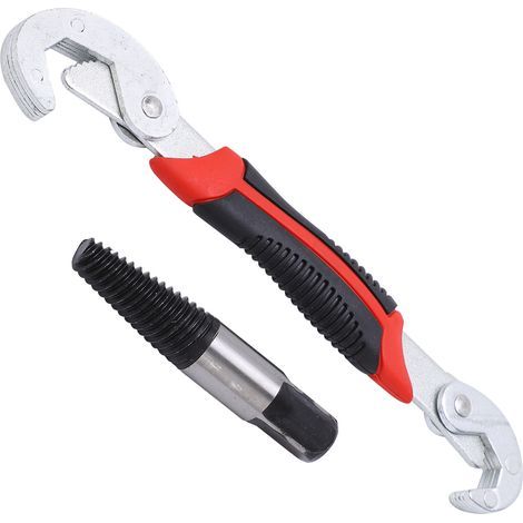 Schraubenausdreher aus hochkohlenstoffhaltigem Stahl, Feingewinde, zum Entfernen abgebrochener Schrauben und Rohre, mit Schraubenschlüssel, G3/4 Zoll (1/5)