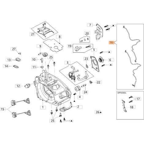 Kit : câbles de démarrage ORIGINAL OLEOMAC pour tronçonneuse modèle GSTH 240 50350181