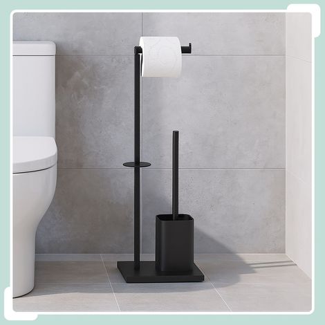 Portarotolo in metallo con scopino - design indipendente (1/5)
