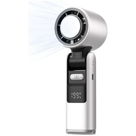 Ventilateur portable pliable‑refroidissant, batterie 4000mAh rechargeable, 2‑6h d’autonomie, 6 Vitesses, Format de Poche, Pour Intérieur Extérieur