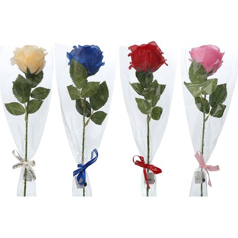4 Roses Artificielles Lumineuses LED – Fleurs Éclatantes Cadeau pour Femme, Copine, Mamie, Fête des Mères, Saint-Valentin, Anniversaire, Mariage (1/5)