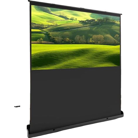 Pantalla de proyector portátil, tamaño de pantalla 170 cm x 100 cm, altura total 200 cm, altura ajustable 100 cm, ganancia de pantalla 1.2, relación de aspecto 16:9. (1/5)