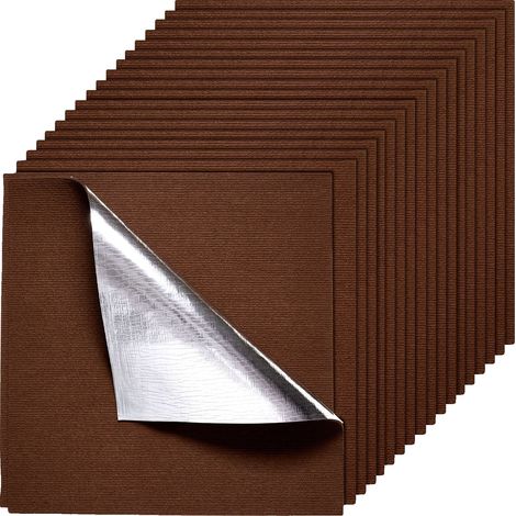 Baldosas de moqueta VEVOR, 45 x 45 cm, autoadhesivas, 610 x 610 mm, 20 piezas - Marrón oscuro, 610 x 610 mm - d (1/2)