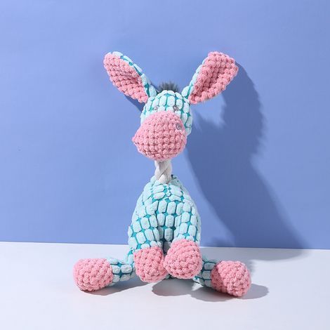 Jouet peluche sonore pour chien Âne - Résistant aux morsures - Jouet de dentition interactif (1/5)