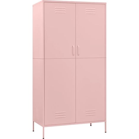 Maison Exclusive - Kleiderschrank Rosa 90x50x180 cm Stahl