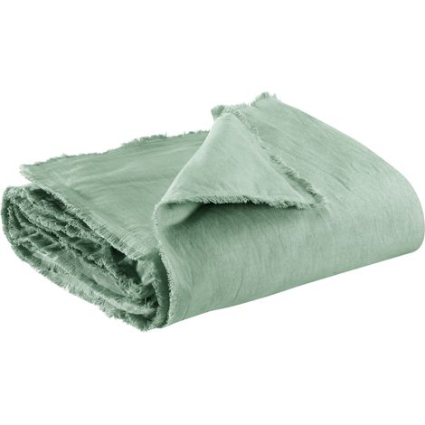 VIVARAISE - Édredon uni Vivaraise Laly - 85 x 200 cm (Lin-Coton)
