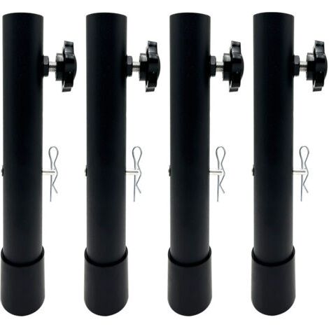 Lot De 4 Rallonges De Pieds De Table Pour Tables Pliantes Pour Pieds Pliés Et Droits, Rehausseurs De Pieds De Table Pliables Réglables, Pour Une Hauteur De (19,8 Cm)
