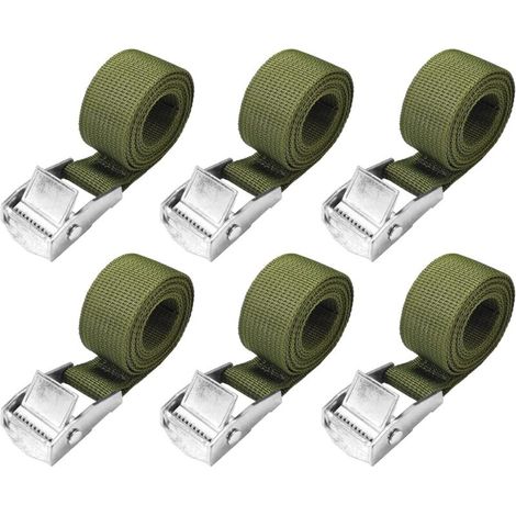 Sangles D'arrimage De 1 M - Lot De 6 Courte Sangle A Cliquet Avec Boucle De Serrage 25mm 250kg Sangle Porte Velo, Sangle Moto Extrêmement Robustes
