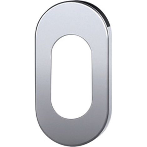 10PZ BOCCHETTA OVALE BASSA(MM6)INOX SATINATO FORO CILINDRO (1/2)