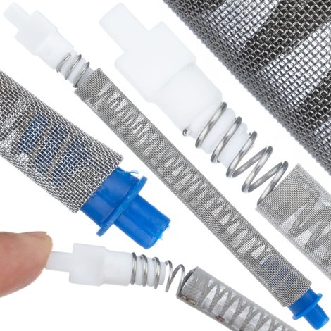 Filtro de dedos de malla FTX 50, azul para unidad de pintura Graco / Airlessco