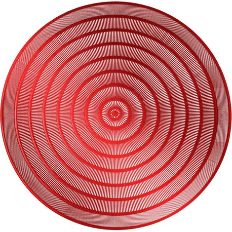 Set de Table Rond Ajouré "Oriental" 40cm Rouge