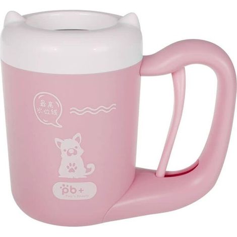 Goblet nettoyeur 360 portable pour patte chien taille S avec brosse silicon et levier pour effet rotatif et efficace (1/4)