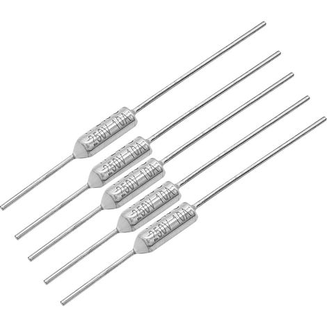 Packung mit 5 metallischen Thermosicherungen der Serie RY TF, 240 °C, für Hochtemperatur-Elektronikbauteile, 10 A, 250 V (1/5)