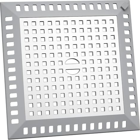 Attrape Cheveux Douche 12 virgule 5 x 12 virgule 5 cm Filtre Evier Cuisine Carré Bain Salle Bain Anti Obstruction Grille Argenté (1/4)