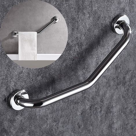 Main courante en acier inoxydable à sept caractères, main courante de sécurité antidérapante à 135 degrés, barre d'appui, poignée de salle de bain, ar (1/5)
