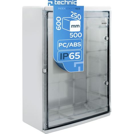 Coffret électrique étanche IP65 en ABS/PC 500x600x250 mm avec porte transparente - montage en saillie - Edo (1/5)