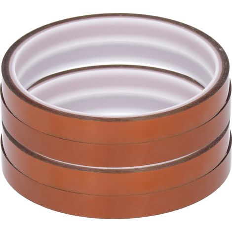Lot de 4 rubans adhésifs en polyimide résistant à la chaleur, jaune-brun, pour plateau chauffant d'imprimante 3D (1/5)