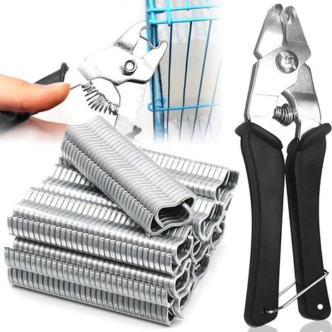 Pig Ring Pliers for Wire Mesh for Cages Cluster Pliers Versatile Pig Ring Pliers For Fixing Cages and Fences (1/5)
