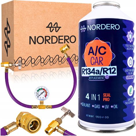 Kit di ricarica per climatizzatore auto GAS R134A + sigillante refrigerante 4 in 1 (1/5)