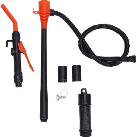 Ortviai Pompe de Transfert de Carburant Électrique Portable pour Essence, Gasoil et Eau – Alimentée par Piles, avec Piston