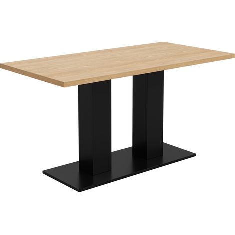 Tavolo da pranzo allungabile 140-180x70 cm rettangolare in MDF color legno naturale (1/5)