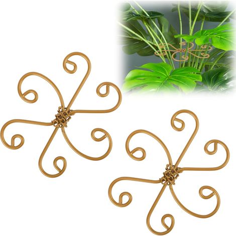 Lot de 2 supports pour plantes, supports métalliques réutilisables, crochets pour plantes grimpantes, tuteurs pour treillis (1/5)